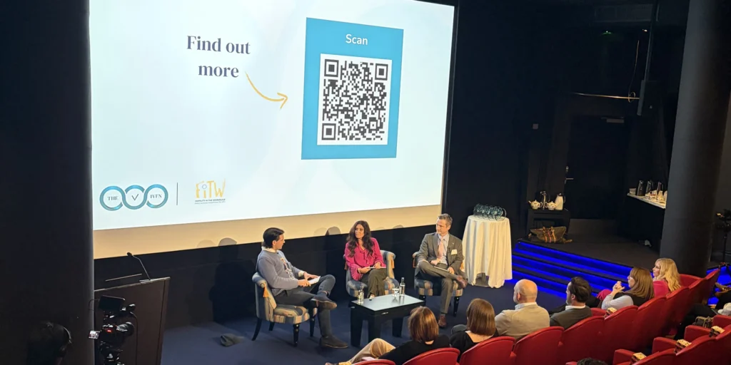 Ollie Locke, Charlotte Gentry and Dave Varney of Visa on stage for Finance and Budgeting in Reproductive Health